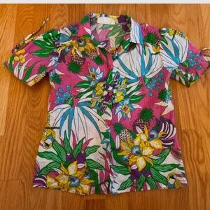Vintage LA Chic of California parrot top girls size 12